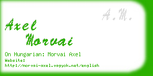 axel morvai business card